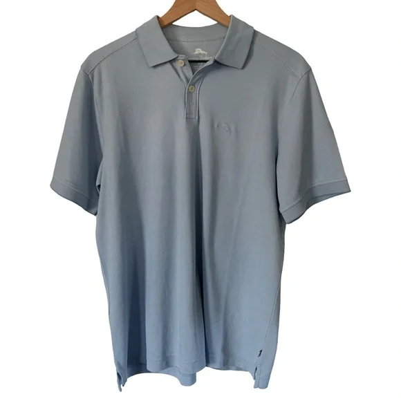 Tommy Bahama Light Blue Short Sleeve Polo Shirt Men’s Small S - Picture 1 of 7